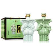 杏藝山西清香型白酒景德鎮(zhèn)陶瓷禮盒整箱糧食釀53度1000mL*2瓶 53度 1L 2瓶