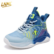 LNML官方品牌6詹姆斯籃球鞋8男童鞋子10春秋小學(xué)生運動(dòng)鞋12歲科比 熒光綠 32