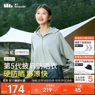 蕉下（beneunder）防曬衣女春夏UPF50+冰絲經(jīng)典披肩款A(yù)L11824遠(yuǎn)山灰XXL