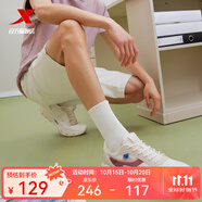 特步（XTEP）【鉅惠優(yōu)選】板鞋男秋季耐磨潮流時(shí)尚舒適女鞋運(yùn)動(dòng)休閑鞋男鞋 帆白/挑戰(zhàn)紅/象牙白【男-0016】 40