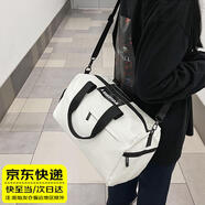 晴碧琳干濕分離健身包男運(yùn)動(dòng)包短途旅行包休閑游泳包女單肩斜挎包鞋位倉 白色丨干濕分離健身包