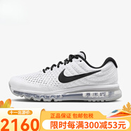 耐克（NIKE）Air Max 2017經(jīng)典復(fù)古全掌大氣墊減震舒適透氣百搭男士跑步休閑鞋 白色黑標(biāo)849559-100 47 US13
