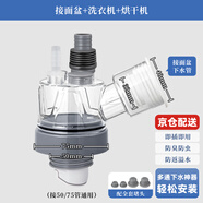 潛水艇（Submarine）廚房下水三通 洗菜盆凈水器洗碗機下水管三通接頭下水道防臭神器 【19】面盆+洗衣機+烘干機