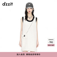 DZZIT【爆款補(bǔ)單】花包小香裙地素夏季新款粗花呢小香風(fēng)吊帶背心連衣裙 米白色（批次3） XS