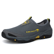 西域駱駝特價(jià)男鞋春夏一腳蹬休閑透氣網(wǎng)布鞋防滑軟底爸爸鞋懶人鞋 3169灰色 39 (245mm)