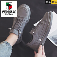 西域駱駝（VANCAMEL）秋新品透氣帆布鞋軟底休閑運動板鞋防臭工作男鞋韓版潮鞋 2070灰色 39
