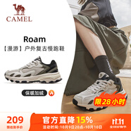 駱駝（CAMEL）漫游復(fù)古慢跑鞋女加絨運(yùn)動鞋子 K23S09L7014A 一度灰/綠 39
