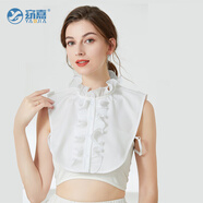 窈嘉襯衫假領(lǐng)子搭配毛衣襯衣打底假衣領(lǐng)畢業(yè)禮服正裝百搭領(lǐng)子商務(wù)裝飾 波浪褶皺領(lǐng)-白色 通用