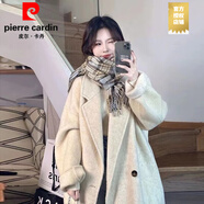 皮爾卡丹（PIERRE CARDIN）羽絨服內(nèi)膽毛呢毛呢大衣女中長款2025冬季新款韓版高級感加厚外套 燕麥色（不加絨）精美包裝 M 116-125斤