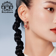 Royal sasa皇家莎莎新款玫瑰花耳環(huán)山茶花耳飾復(fù)古港風(fēng)耳墜鑲鉆時尚耳釘女