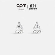 APM Monaco水滴耳釘925銀飾品小號(hào)耳釘禮物送女友