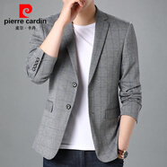 皮爾卡丹（pierre cardin）法國男裝皮爾卡丹男裝休閑西裝外套秋季薄款韓版修身小西服長袖 CBA-8075灰色 175