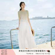 香影【仙女褲】灰色裙褲女垂感2025夏裝新款顯瘦寬松大褲腳闊腿褲 米白 裙褲 S 155/80A/85-95斤