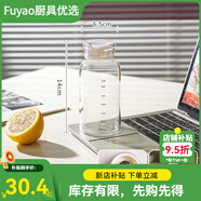 舍里冷萃咖啡杯玻璃吸管杯雙飲杯家用便攜耐高溫高顏值帶蓋奶茶水杯子 透明色-小號(雙蓋款) 350ml