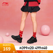 李寧蜜糖丨休閑鞋女子低幫舒適LOGO時(shí)尚運動(dòng)休閑鞋AGCU342 暗夜黑-5 37
