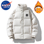 NASA MARVEL羽絨服男冬季外套加絨加厚潮牌保暖面包服立領(lǐng)百搭休閑情侶裝