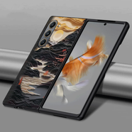 筆千繪手機殼適用三星W24折疊屏手機新款GalaxyW23蓋全包個(gè)性奢華皮質(zhì)藝術(shù)山水男女保護套硬殼 經(jīng)典黑-A5藝術(shù)山水 三星W23