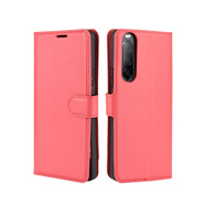 適用索尼xperia10IV/1IV手機殼翻蓋插卡SONY支架XA2Ultra保護殼套 紅色 XZ3