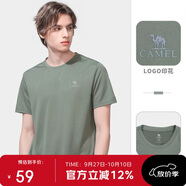 駱駝（CAMEL）戶(hù)外運動(dòng)T恤女款 男女透氣跑步運動(dòng)短袖速干T恤 A1S2NX105