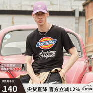 dickies 純棉短袖T恤男 情侶男女同款 印花休閑百搭上衣7087 7087黑色 常規 L