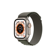Apple/蘋果 Watch Ultra 智能手表 GPS + 蜂窩款 49毫米鈦金屬表殼綠色高山回環(huán)式表帶中號 MQF83CH/A
