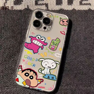 尚閃千 適用于OPPOA57手機殼Reno9卡通小新K11X直邊透明4SE硅膠軟套8PRO男女款A2M全包防摔 【卡通小新】透明軟殼 A95