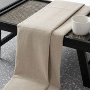 詠幻日系碎花棉麻印花布料格子窗簾沙發(fā)粗亞麻布清新桌布diy 麻.黃.純.色【純布料】 35*35CM