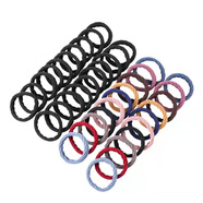 玖維婭發(fā)圈高彈力耐用皮筋大人兒童扎頭無接縫發(fā)圈女皮套頭繩加粗發(fā)繩 FQ04#混裝5件套