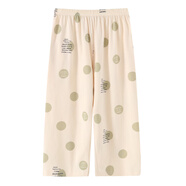 芬凡七分褲女睡褲夏季薄款純棉女睡褲夏天加大碼女睡褲全棉女睡褲中褲 5032七分褲一條 M