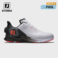 FootJoy高爾夫球鞋男鞋F(xiàn)J全新Fuel運動輕量golf無釘鞋運動防滑耐磨鞋子 55435[旋鈕款]-白/黑/橙 40 碼=美碼7碼