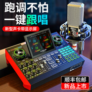 十盞燈 G10麥克風聲卡套裝手機電腦通用抖音快手主播直播K唱歌帶貨喊麥錄音專業(yè)直播設備全套 【桌面美顏補光燈豪華版】PK振膜麥+G10聲卡