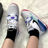 耐克（NIKE）Air Jordan AJ312復(fù)古經(jīng)典男子芝加哥白紅色低幫休閑運(yùn)動籃球鞋 DV9127-101白紫藍(lán) 35.5