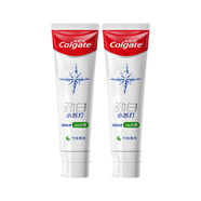 高露潔（Colgate）勁白小蘇打竹炭薄荷味牙膏2周去漬有效去黃清潔口腔清新口氣含氟 120g×2支