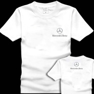 港柔寶馬t恤 越野e族摩托車(chē)T恤BMW短袖機車(chē)賽車(chē)大眾汽車(chē)奧迪男裝 白色-Mercedes M 均碼