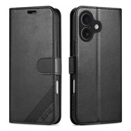 雅尊仕 蘋(píng)果17手機殼翻蓋皮套iPhone17插卡錢(qián)包款式保護套前后雙面全包鏡頭防摔商務(wù)男女士外殼皮夾軟殼 黑色 iPhone 17