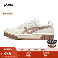 亞瑟士ASICS男鞋女鞋運動(dòng)休閑鞋復古籃球鞋百搭板鞋 COURT MZ 白色/棕色 37.5