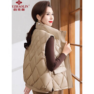 俞兆林（YUZHAOLIN）中老年女裝媽媽裝秋冬貴婦人棉襖中年女士馬經(jīng)典款式 卡其色 XL [建議110斤以?xún)萞