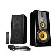 菲歌（FAIKE）CHA610藍(lán)牙光纖同軸音響 電腦電視有源HiFi音箱對(duì)箱 家庭影院電視書(shū)架多媒體卡拉OK音響無(wú)線麥克風(fēng) CHA988 三分頻音響 黑色 標(biāo)配