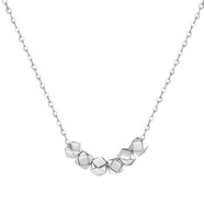 閃亮銀飾925純銀項鏈女小方塊銀吊墜鎖骨鏈送母親節禮物實(shí)用520情人節禮物 小方塊項鏈 一條裝