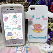 VYOPBC美樂蒂玉桂狗iphone4s/5/6/7/8手機(jī)殼蘋果15/14/13全包12mini女xr 【蛋糕-RR--大耳朵【玉桂狗】硅膠軟殼 iphone 4s