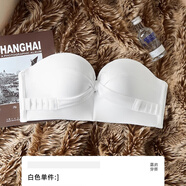 JERRIE MOCK無肩帶內(nèi)衣女聚攏防滑2025夏季吊帶禮服小胸顯大抹胸氣墊文胸 白色（氣墊款） 75B AC/34ABC