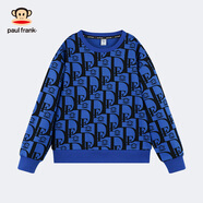 大嘴猴（paul frank）童裝男女童衛(wèi)衣2025春秋款潮牌洋氣時(shí)髦中大童舒適寬松休閑上衣 寶藍(lán)色 160