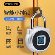 elinkSmart億聯(lián)智能指紋掛鎖學(xué)生宿舍小型指紋鎖小號(hào)掛鎖行李箱抽屜鎖柜子鎖 P5BF月光銀【20個(gè)指紋手機(jī)開鎖】