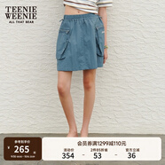 Teenie Weenie小熊女裝夏裝戶(hù)外工裝風(fēng)半身裙時(shí)尚運動(dòng)短裙 深藍色 S (160)