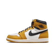 耐克（NIKE） JORDAN 1 AJ1 喬1男子高幫籃球鞋 554724 黑黃DZ5485-701 43