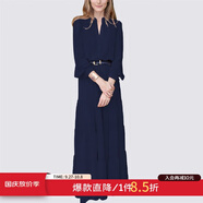 MeetMetro瑪依爾法式仙女連衣裙女2025秋新款高端氣質(zhì)純欲風(fēng)裙子禮服長裙 藏藍(lán)【現(xiàn)貨】 S