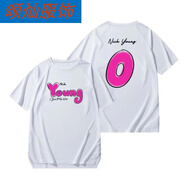 蕉京球星美式投籃服短袖男球星系列運動(dòng)休閑T恤寬松圓領(lǐng)速干ins百搭黑 白色短袖尼克楊Young0號 XL