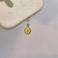 葉余適用于我要吃榴蓮趣味小巧可愛(ài)水果榴蓮手機防塵塞type-c蘋(píng)果安卓通用IN 榴蓮 type-c接口(防丟繩)