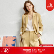 AMII女裝2025職業(yè)西服套裝女夏季新款休閑外套時尚西裝兩件套 鵝黃(短褲) S (155)