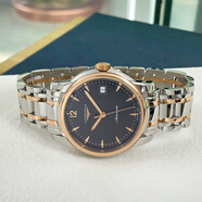 【二手99新】浪琴Longines 索伊米亞系列自動機(jī)械男士腕表 L2.763.5.52.7-38.5-間金黑盤